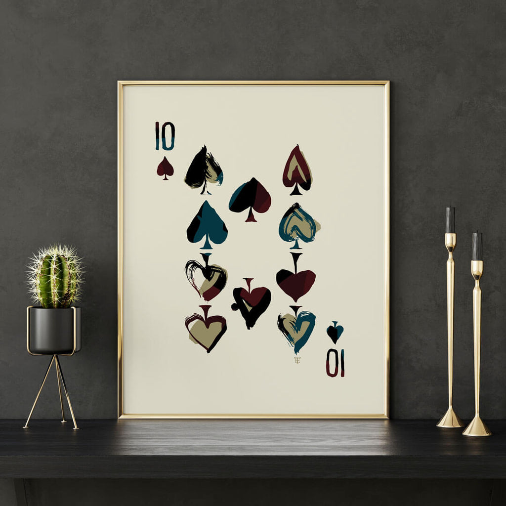 10 of spades art print poster