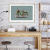 modern beach cruiser bicycle art print 