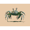 crab painting in beachy colors