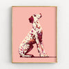 pink dalmatian art print