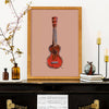 colorful ukulele poster art print