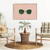 pink cat's eye sunglasses art print